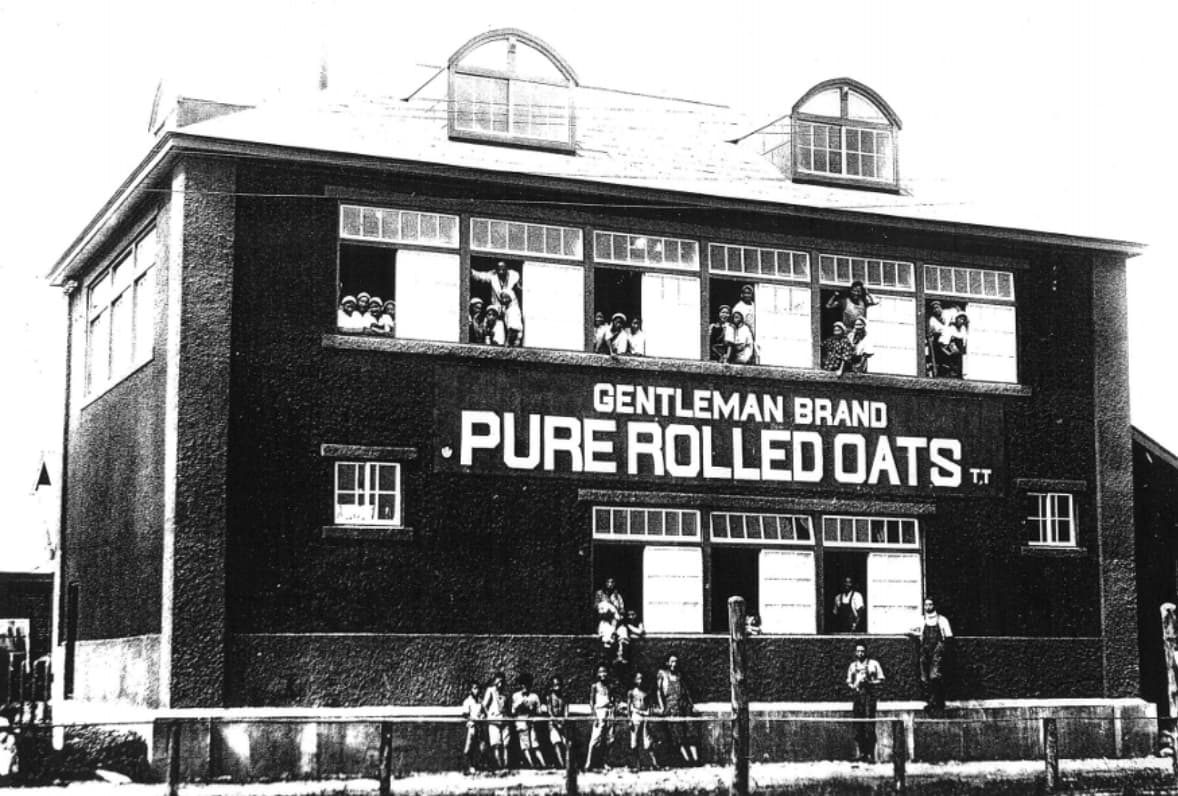 当時のコーンフレーク・オートミール工場